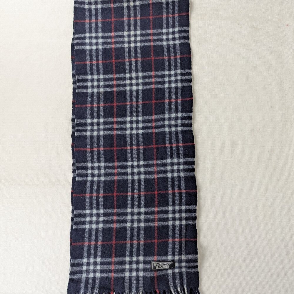 Burberry Lambswool Plaid Scarf Blue | Unisex | Iconic Nova | Fast Dispatch - Picture 5 of 7
